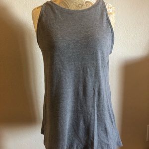 Gray high neck tank top